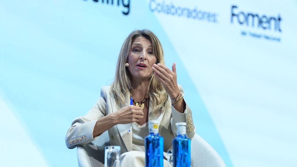 La vicepresidenta segona i ministra de Treball i Economia Social, Yolanda Díaz. - DAVID ZORRAKINO / EUROPA PRESS