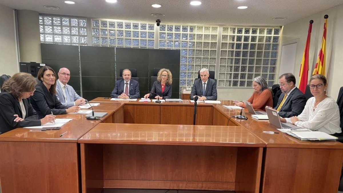 Reunión de la Sala de Gobierno del TSJC ayer en Lleida. - A. GUERRERO.