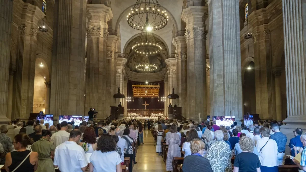 Vista de la Catedral de Lleida durant l’ordenació del nou bisbe, Daniel Palau, el mes de juliol passat. - PAU PASCUAL PRAT