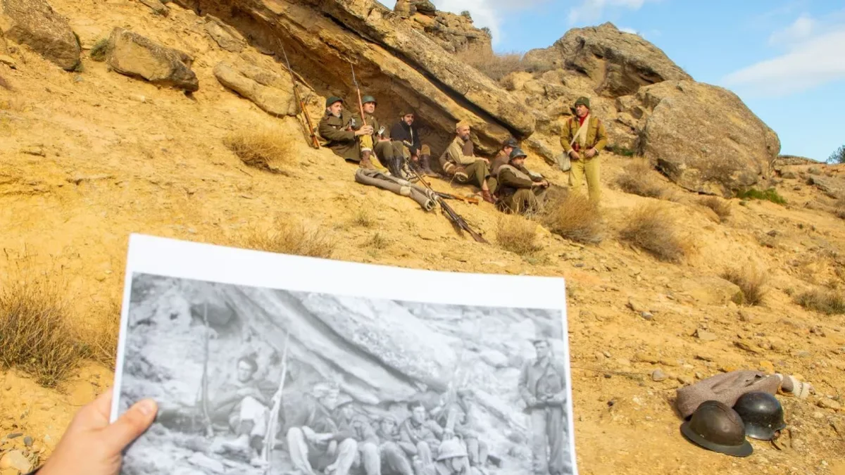 Recreació d’una imatge de Robert Capa en l’edició del 2023. - GERARD HOYAS