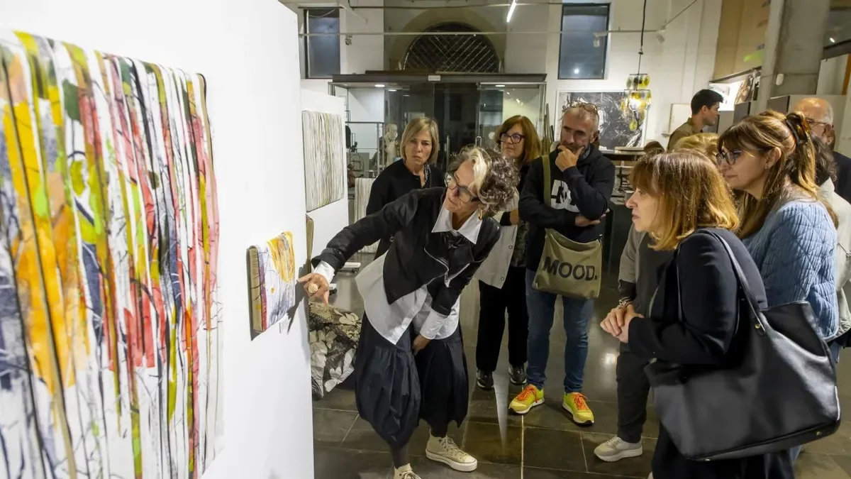 Inauguració ahir de l’exposició de Tatiana Blanqué a l’Espai Cavallers. - JORDI ECHEVARRIA