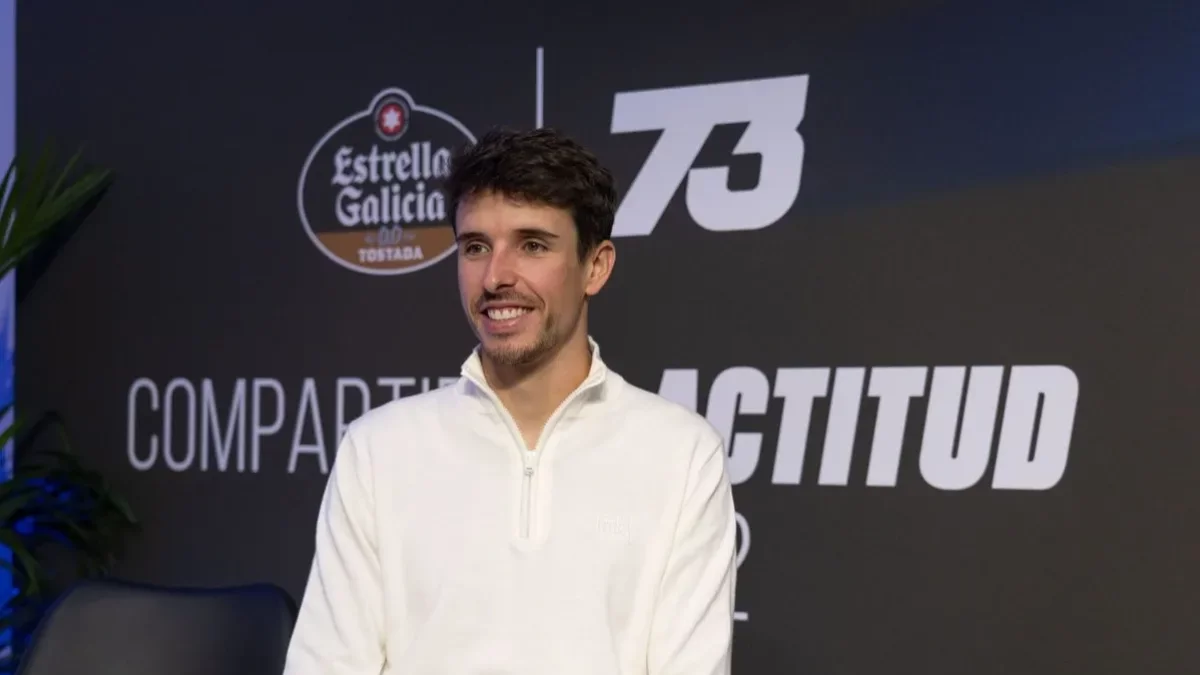 Àlex Márquez, ahir durant l’acte amb la premsa a Madrid. - ESTRELLA GALICIA