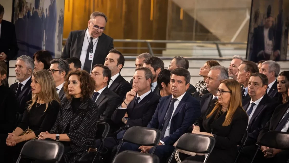 Carlos Mazón durant el funeral d’Estat de la dana. - ACN