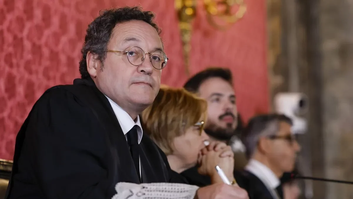 El fiscal general de l’Estat, Álvaro García Ortiz, ahir en l’inici del judici. - EFE/MARISCAL POOL