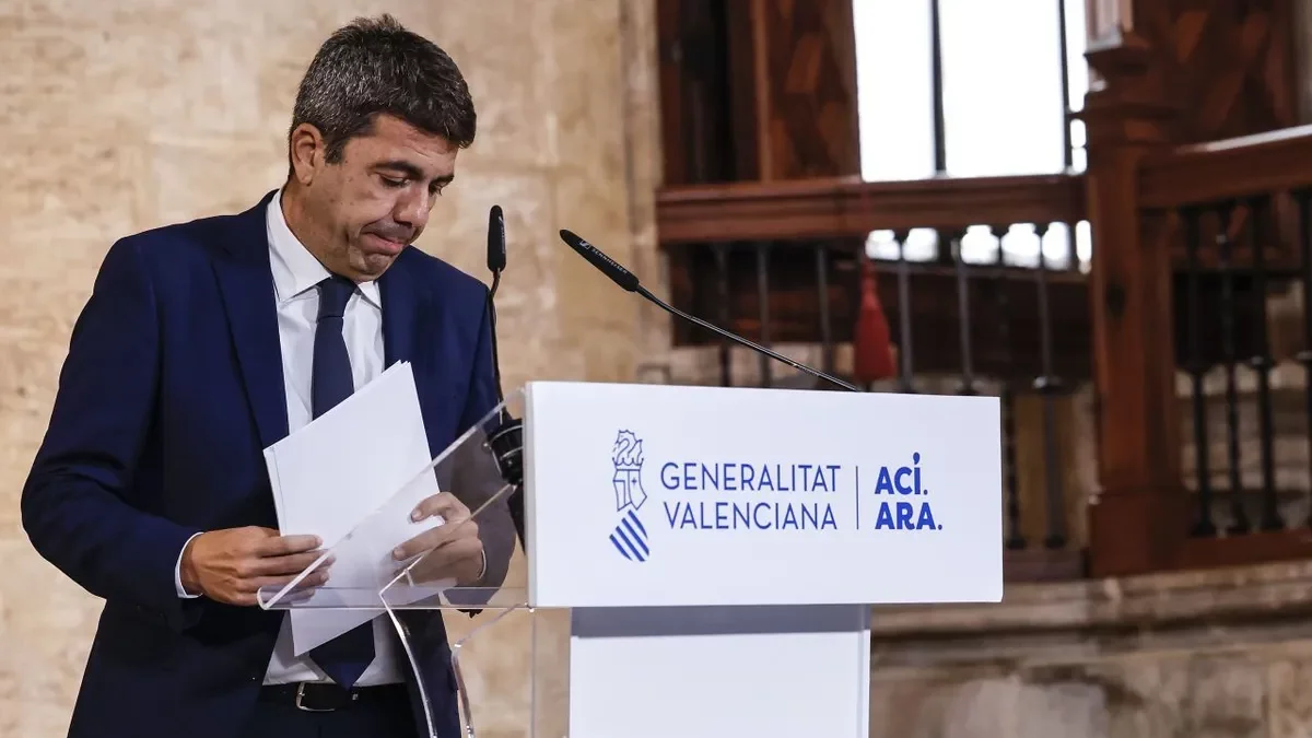 L’ara president en funcions va fer una declaració institucional des del Palau de la Generalitat. - EUROPA PRESS
