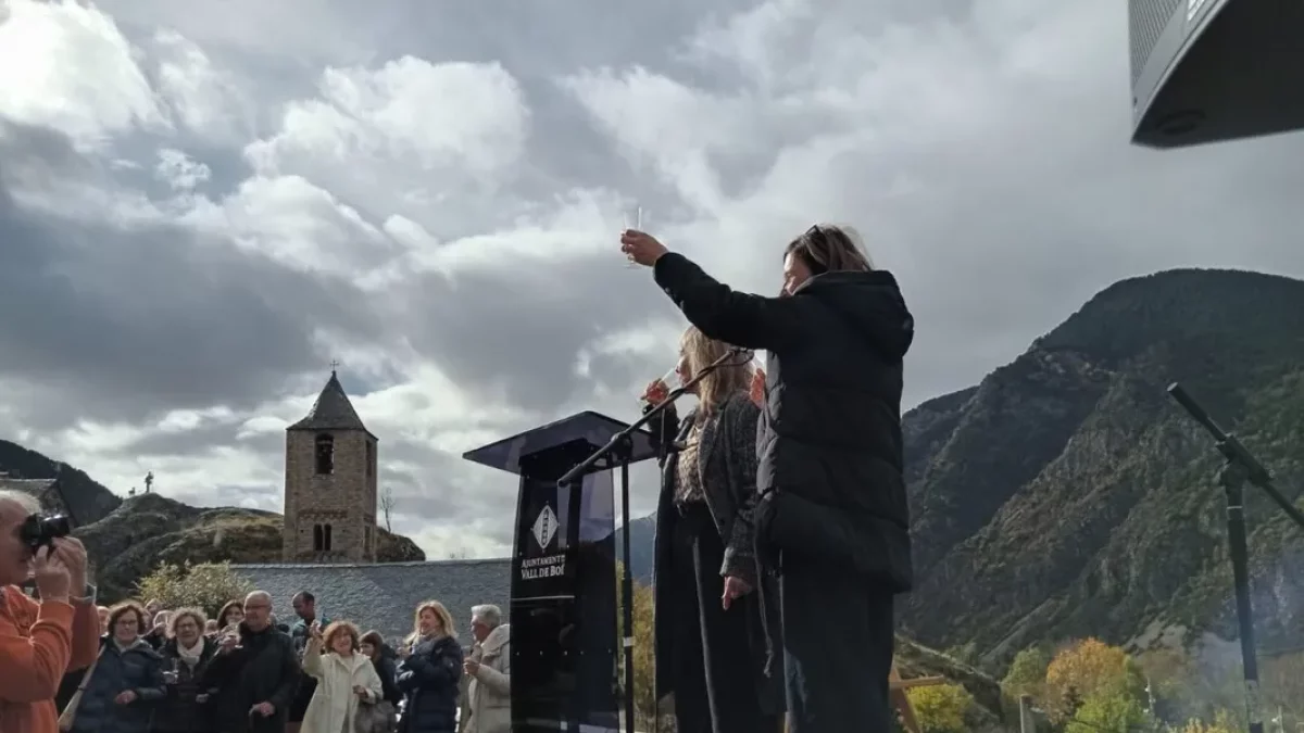 Un momento del acto de homenaje a Joan Perelada. - TXELL CENTENO