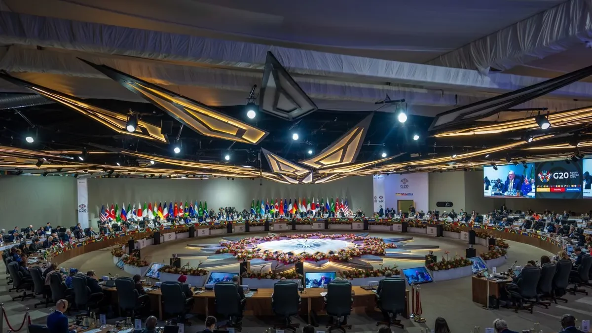 Vista general de la sesión plenaria inaugural de la Cumbre del G20 en Johannesburgo. - MICHAEL KAPPELER / DPA-POOL / DPA
