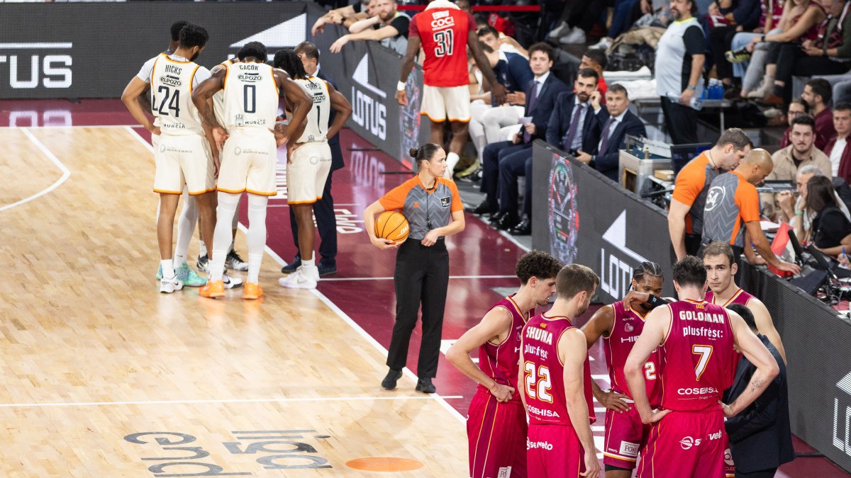 Un parón por un 'instant replay' en el partido del sábado en la visita del Murcia.