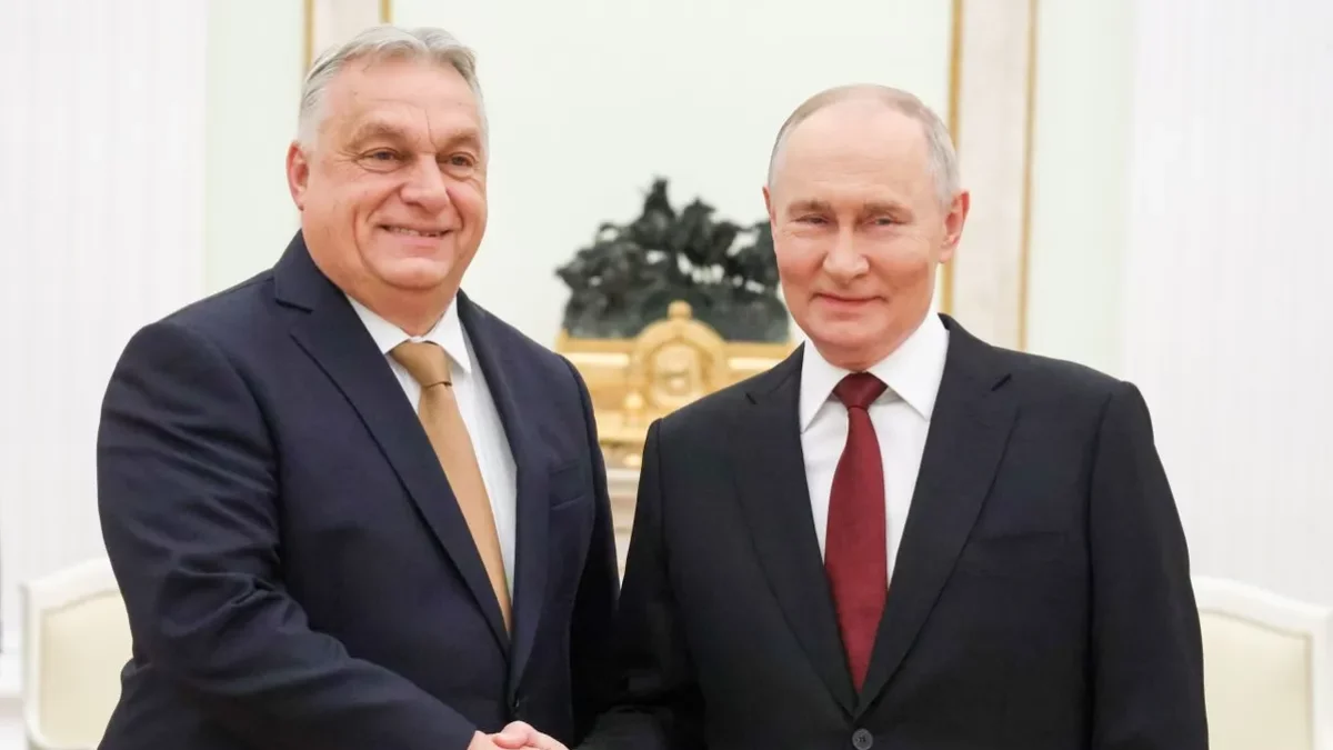 Viktor Orbán i Vladímir Putin al Palau del Kremlin. - EUROPA PRESS
