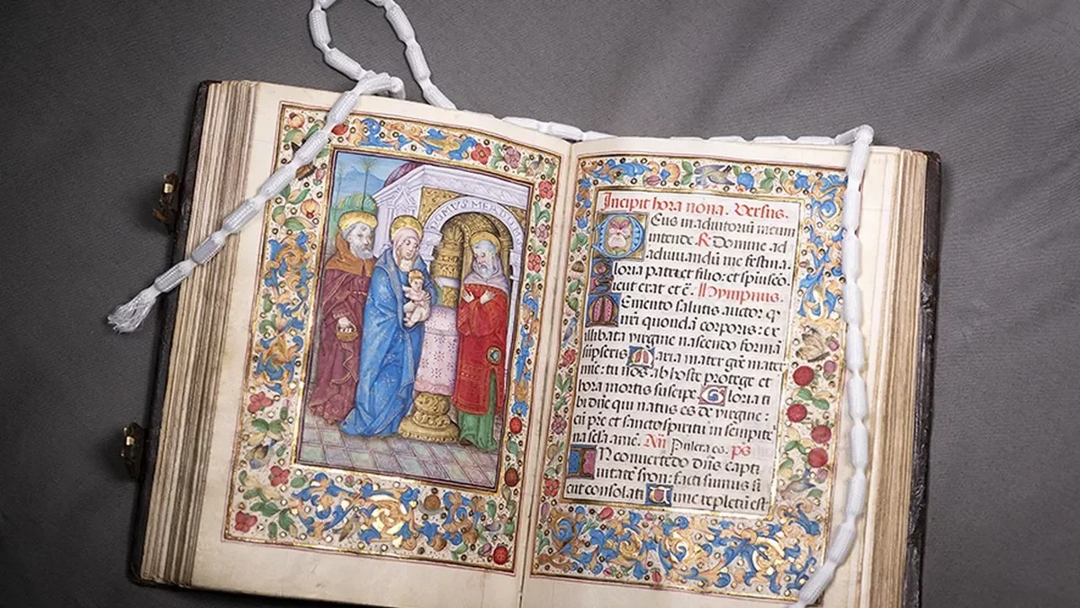 Imagen del ‘Llibre d’hores’ de la familia Gralla, un manuscrito iluminado de principios del siglo XVI. - DEPARTAMENTO DE CULTURA