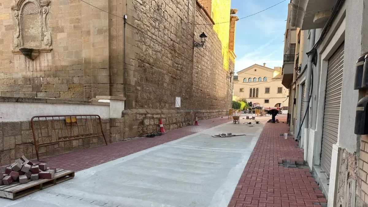 Obres de pacificació del centre urbà de Seròs ja a punt. - A.S.