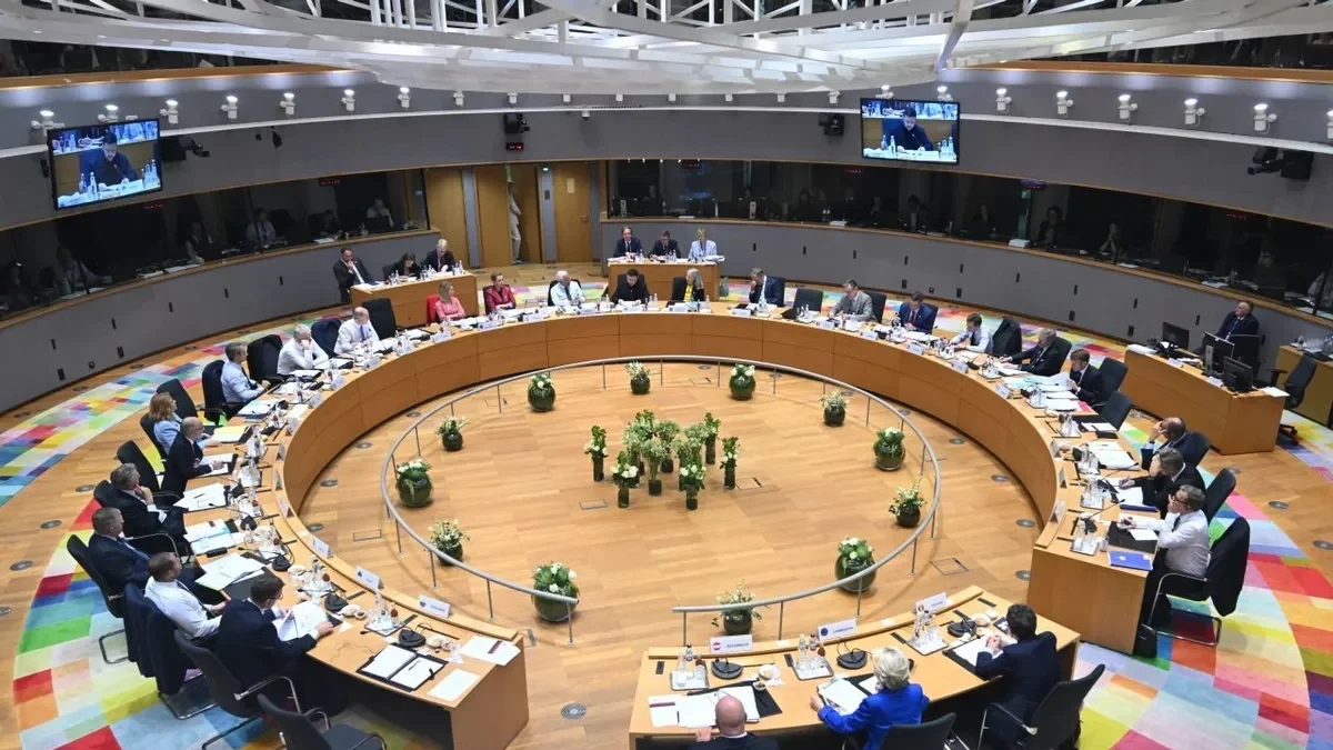 Els líders de la UE reunits en la cimera del Consell Europeu. - CONSELL DE LA UE