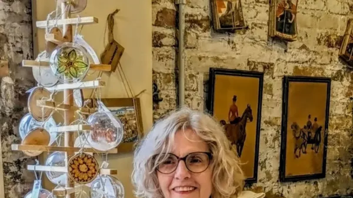 Árbol de Navidad de la artista Neus Daura, en la librería La Sabateria de Lleida - NEUS DAURA