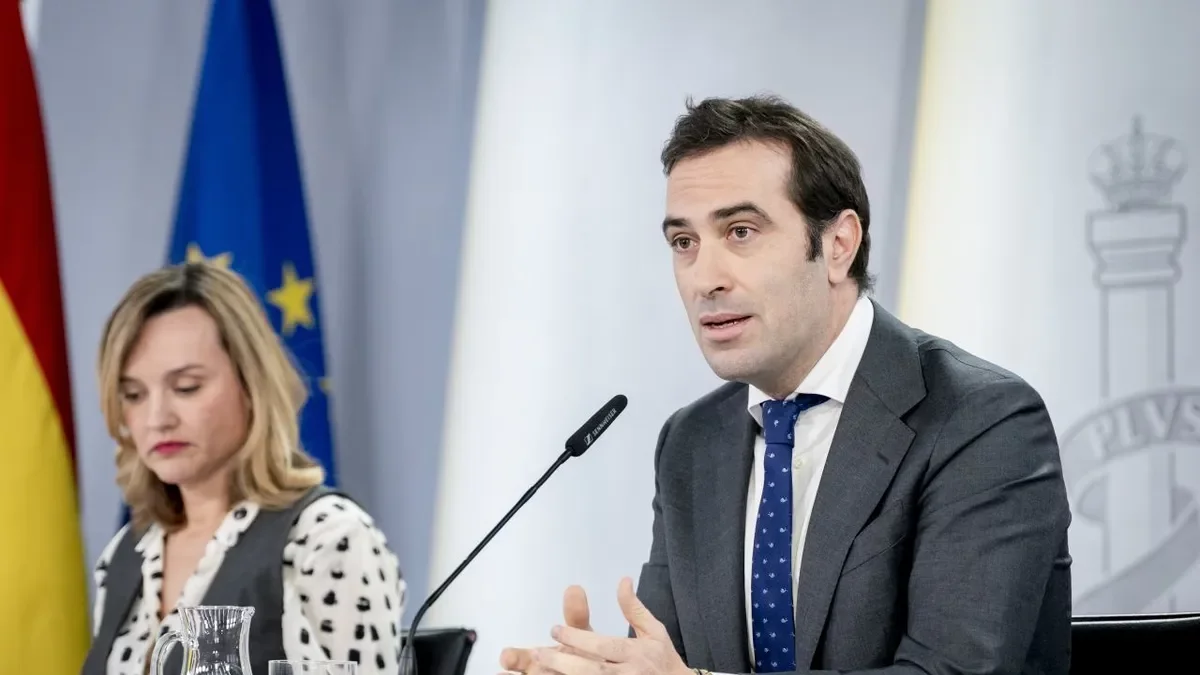 Pilar Alegría y Carlos Cuerpo en rueda de prensa. - EUROPA PRESS