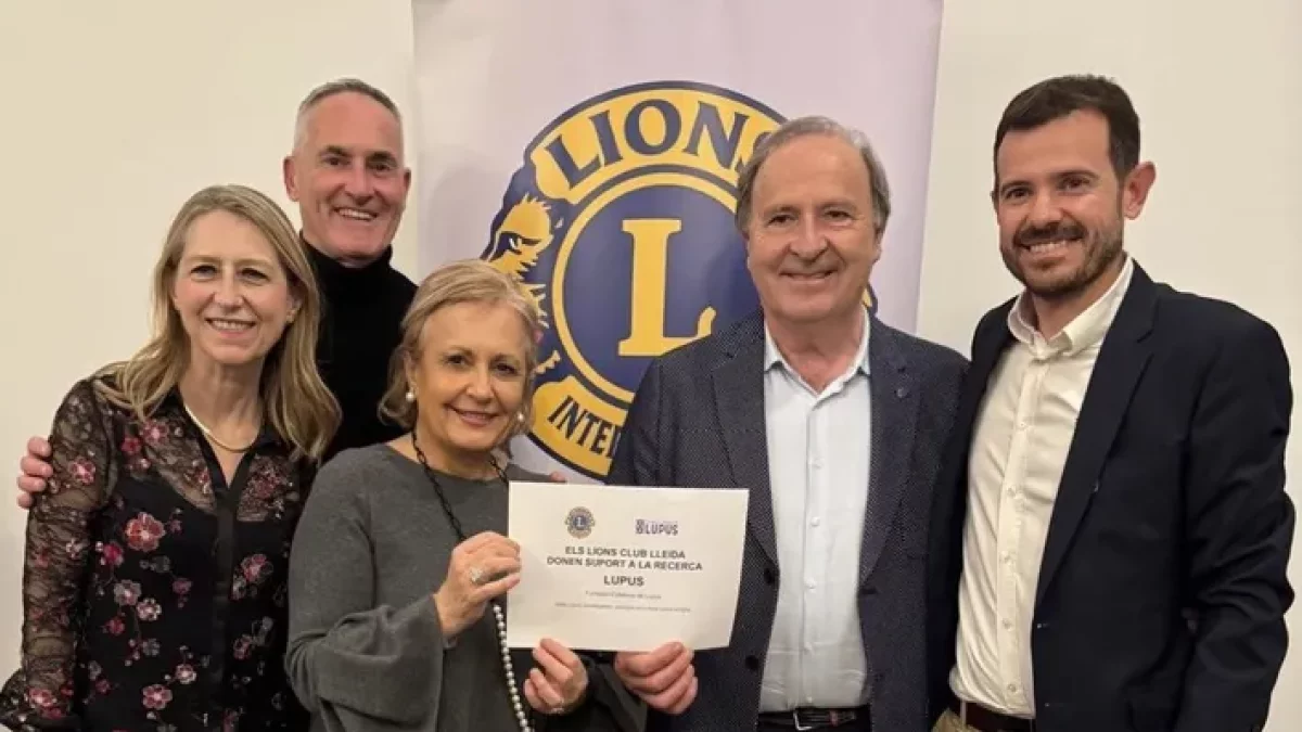 El Lions Club Lleida dona 2.500 euros a favor de la investigació científica contra el lupus - CLUB LIONS LLEIDA
