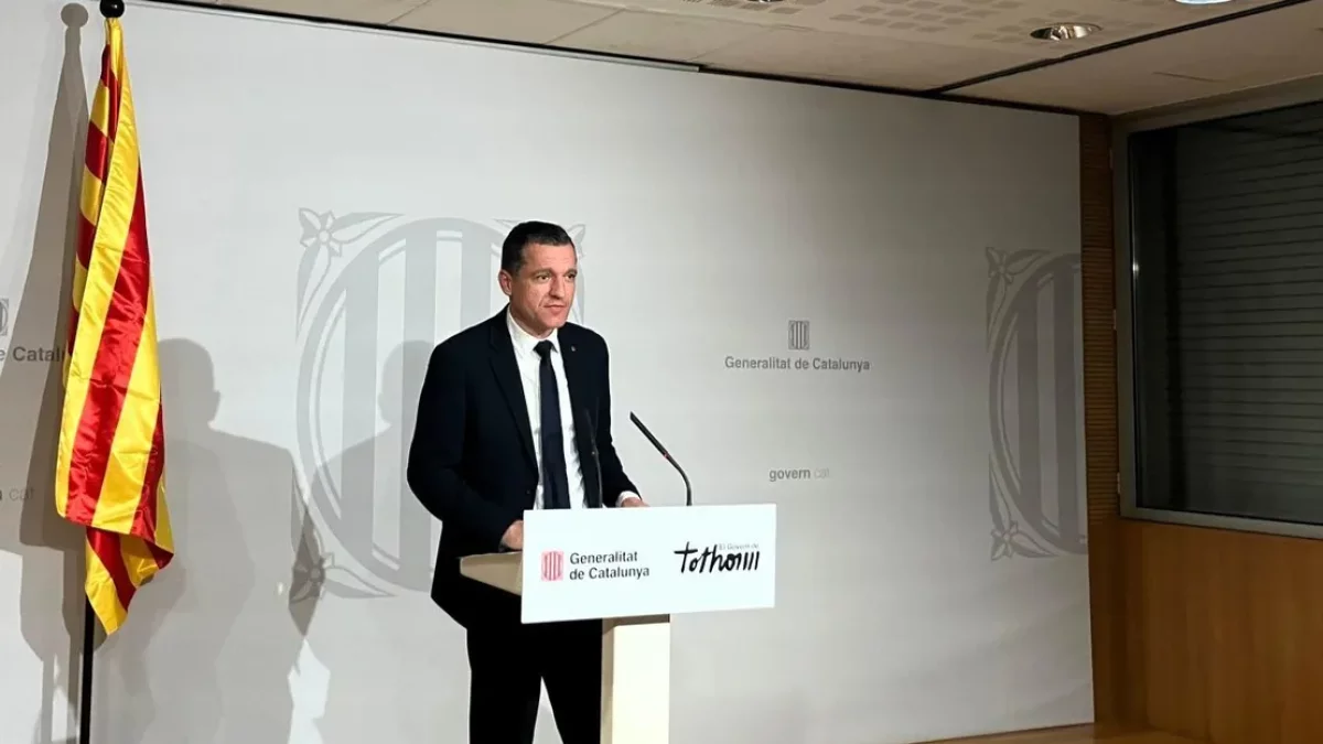 El conseller d’Agricultura, Òscar Ordeig, ahir en roda de premsa. - EUROPA PRESS