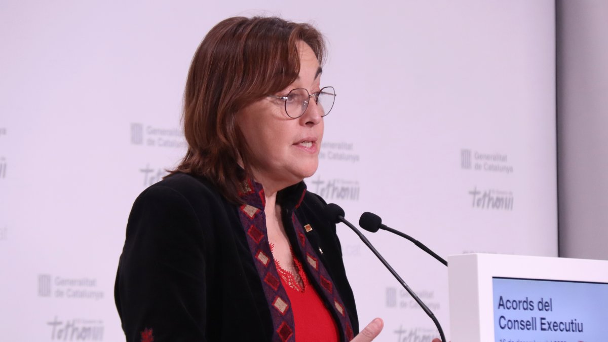 La consellera y portavoz del Govern, Sílvia Paneque, en rueda de prensa - ACN