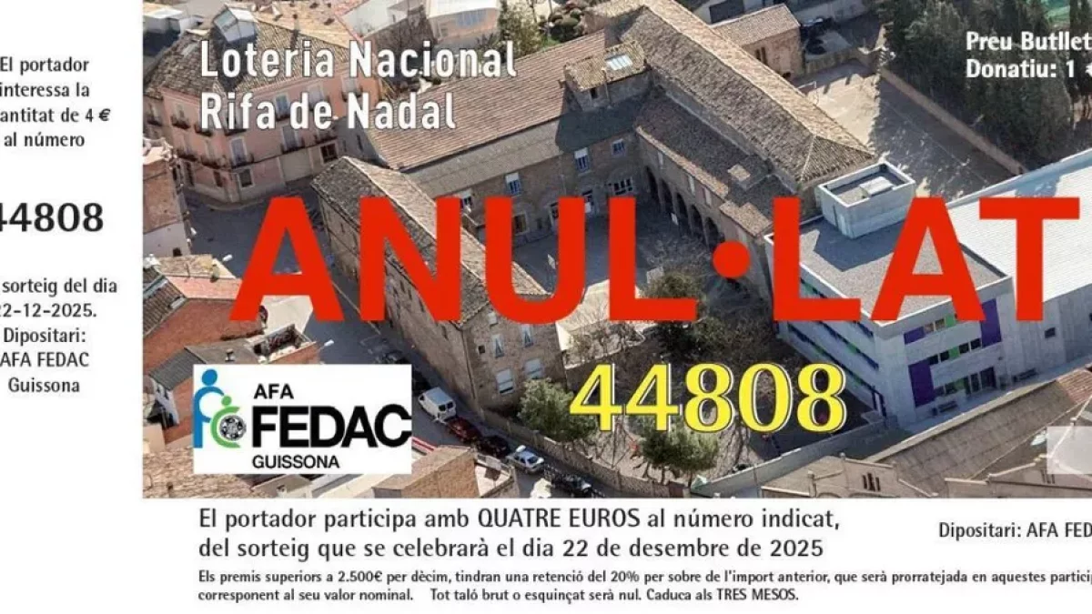 Imagen de la participación de la entidad ya anulada. - AFA FEDDAC GUISSONA