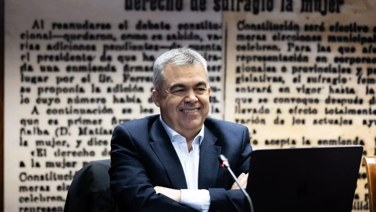 Cerdán durante su comparecencia por el caso Koldo en la comisión del Senado. - EUROPA PRESS