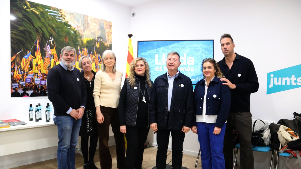 Els membres del grup de Junts a la Paeria de Lleida.