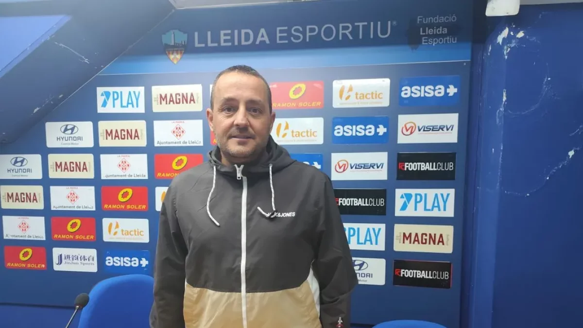 Jordi Cortés, ahir a la sala de premsa del Camp d’Esports. - JCMC