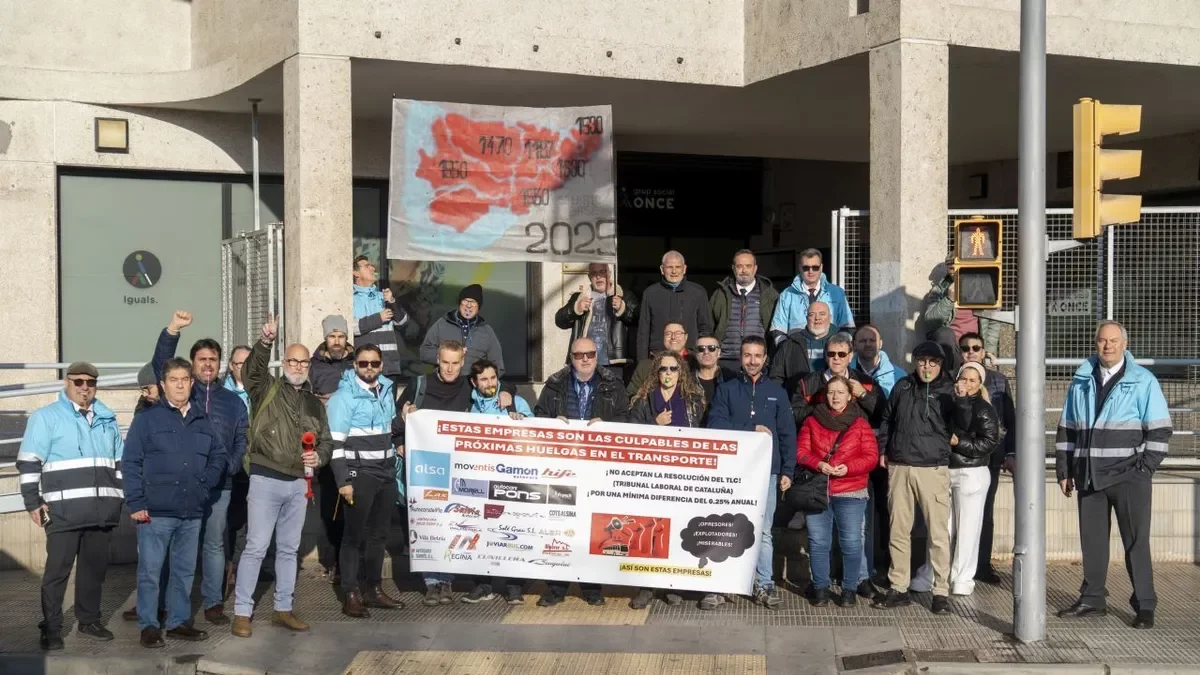 Protestas en Lleida por las condiciones de los conductores. - PAU PASCUAL PRAT
