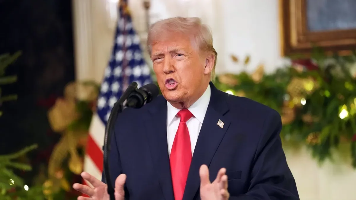 El presidente de EEUU, Donald Trump, durante su discurso a la nación. - EUROPA PRESS