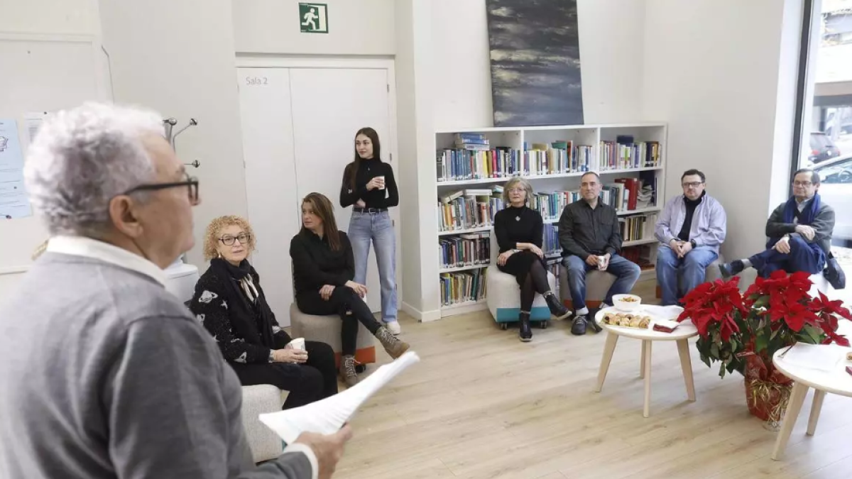 Àngel Guirado durant el balanç anual del Col·legi de la Psicologia de Girona, divendres passat.
