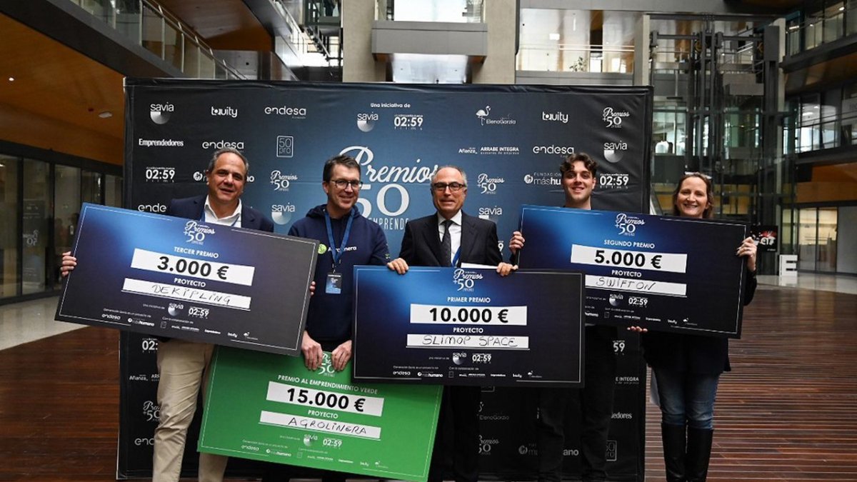 Imagen de los proyectos y emprendedores ganadores en la pasada edición de los premios..