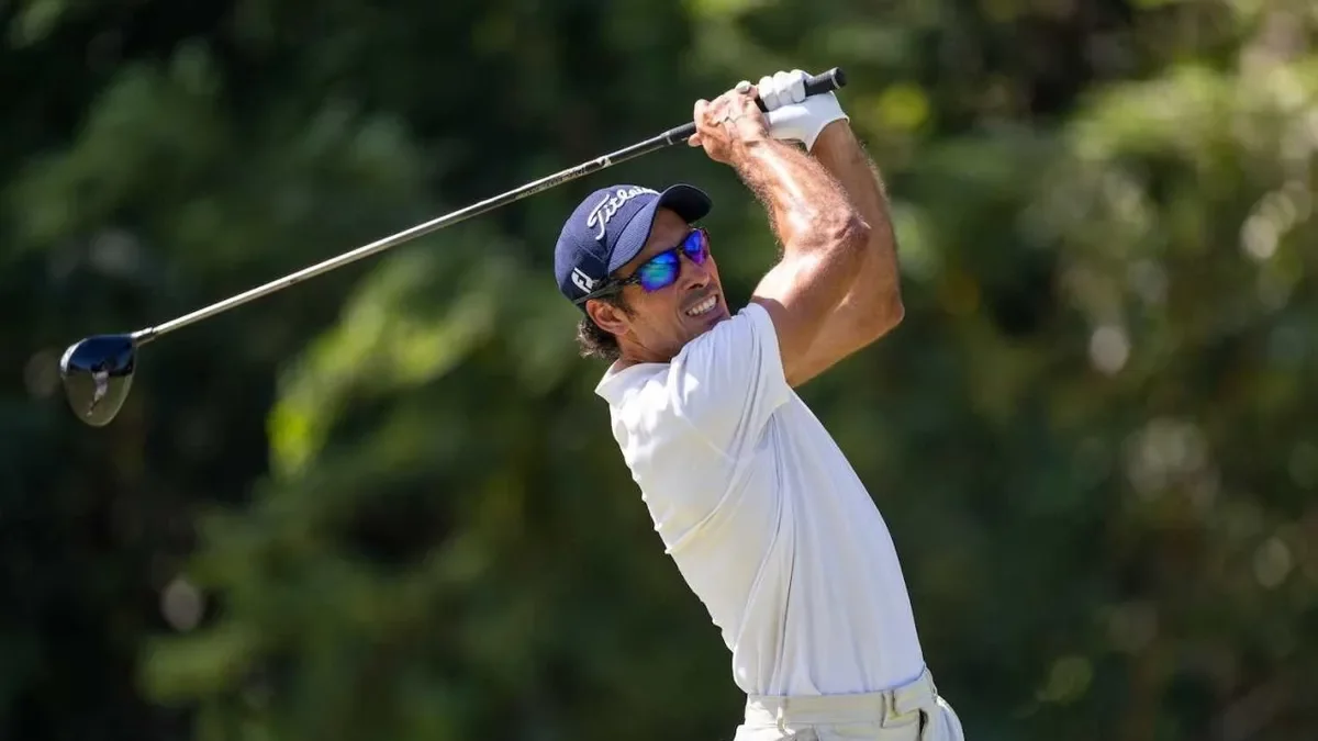 El golfista lleidatà Carlos Pigem, durant una competició.