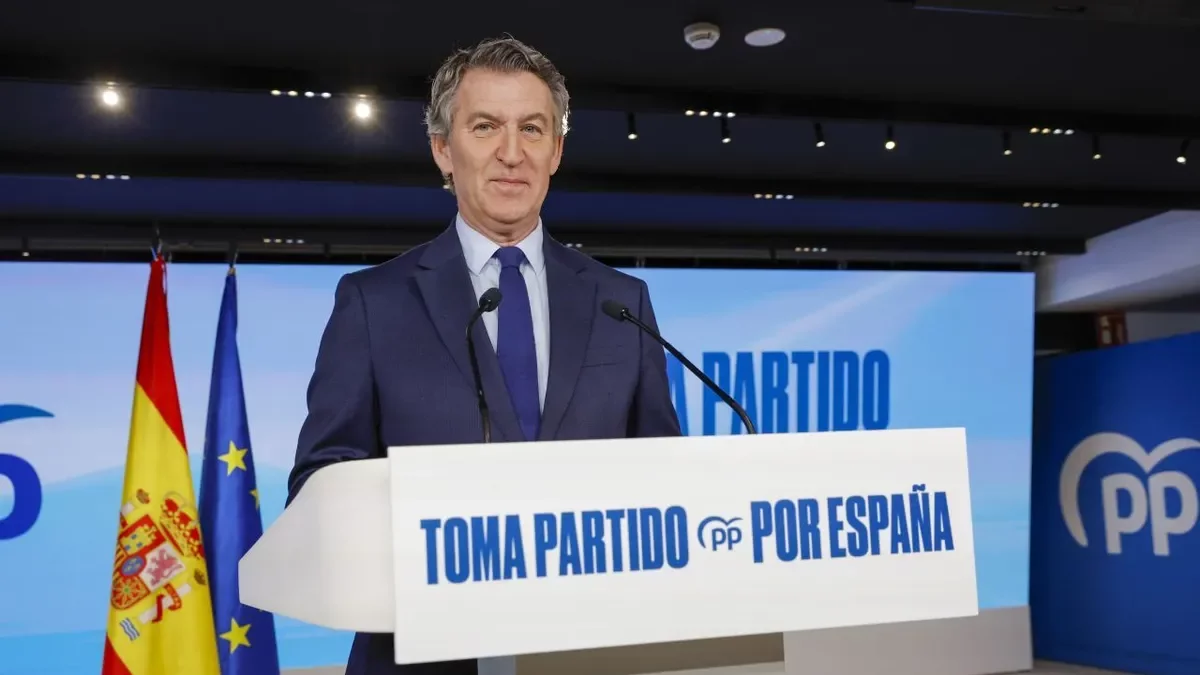 Alberto Núñez Feijóo va fer el seu balanç polític del 2025. - EFE/ZIPI ARAGÓN