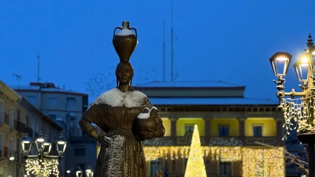 La Dona de Faldeta mantenía restos de nieve a primera hora. - AYUNTAMIENTO DE FRAGA