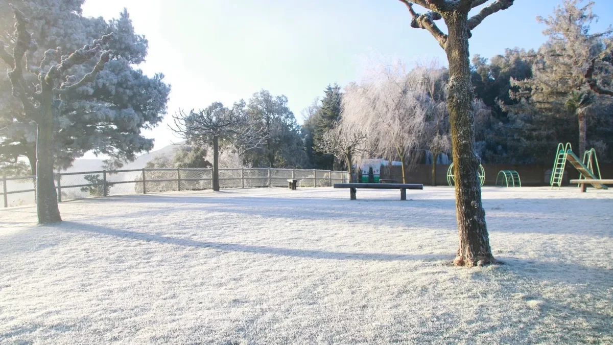 Un parc glaçat a Espinelves (Osona). - ACN
