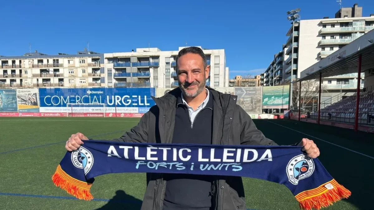 Monsalvo, ayer en su presentación como director deportivo. - ATLÈTIC LLEIDA