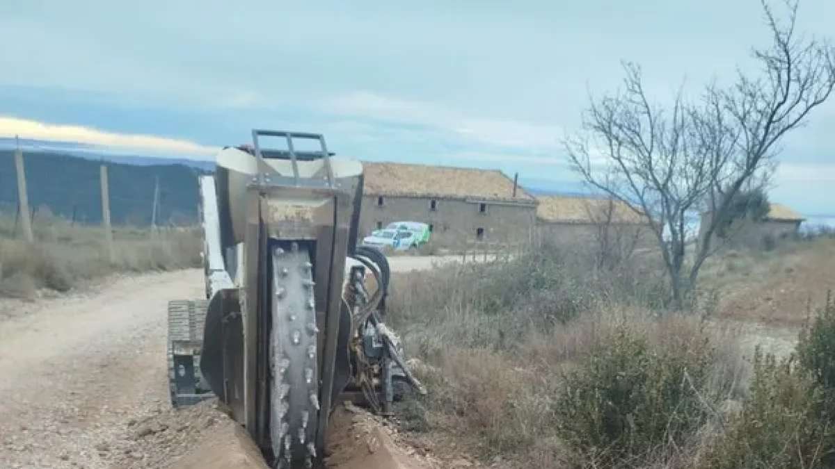 Los primeros trabajos de la tubería central. - AJUNTAMENT ODÈN