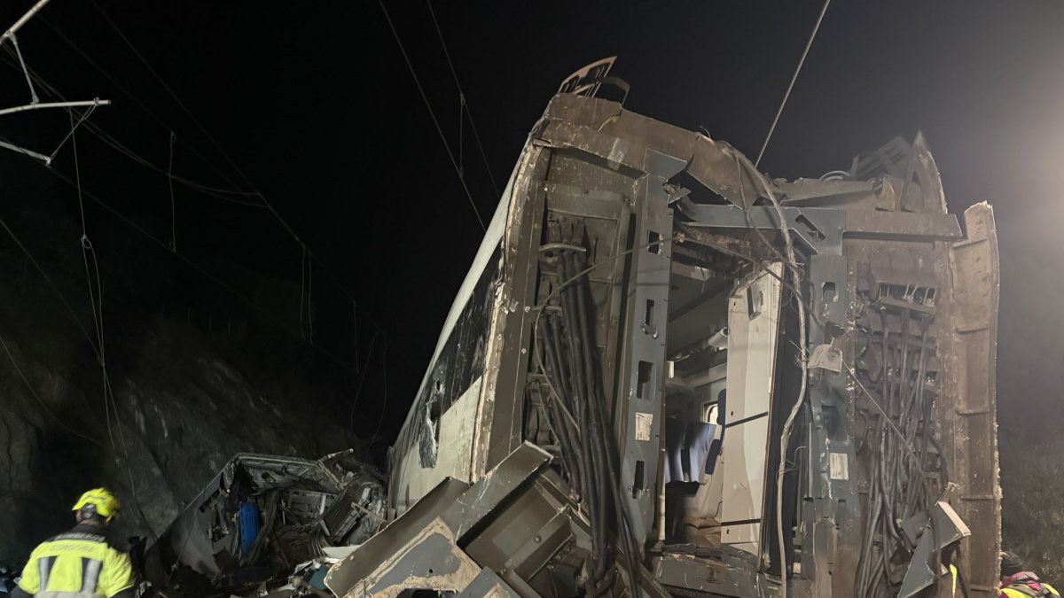 Imagen de uno de los trenes siniestrados.