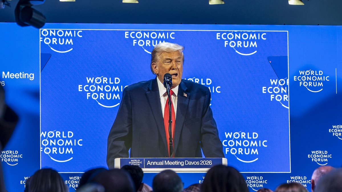 Trump, durant el seu discurs al Fòrum Econòmic Mundial de Davos.
