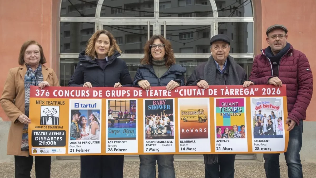 Presentació ahir de la 37 edició del concurs teatral, que el 2025 va sumar uns 1.800 espectadors. - LAIA PEDRÓS