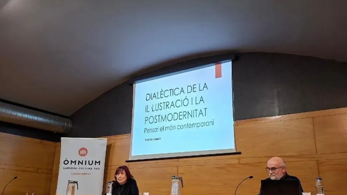 Conferencia de Ramon Camats en un ciclo sobre filosofía y pensamiento de Òmnium - FINA MASIP