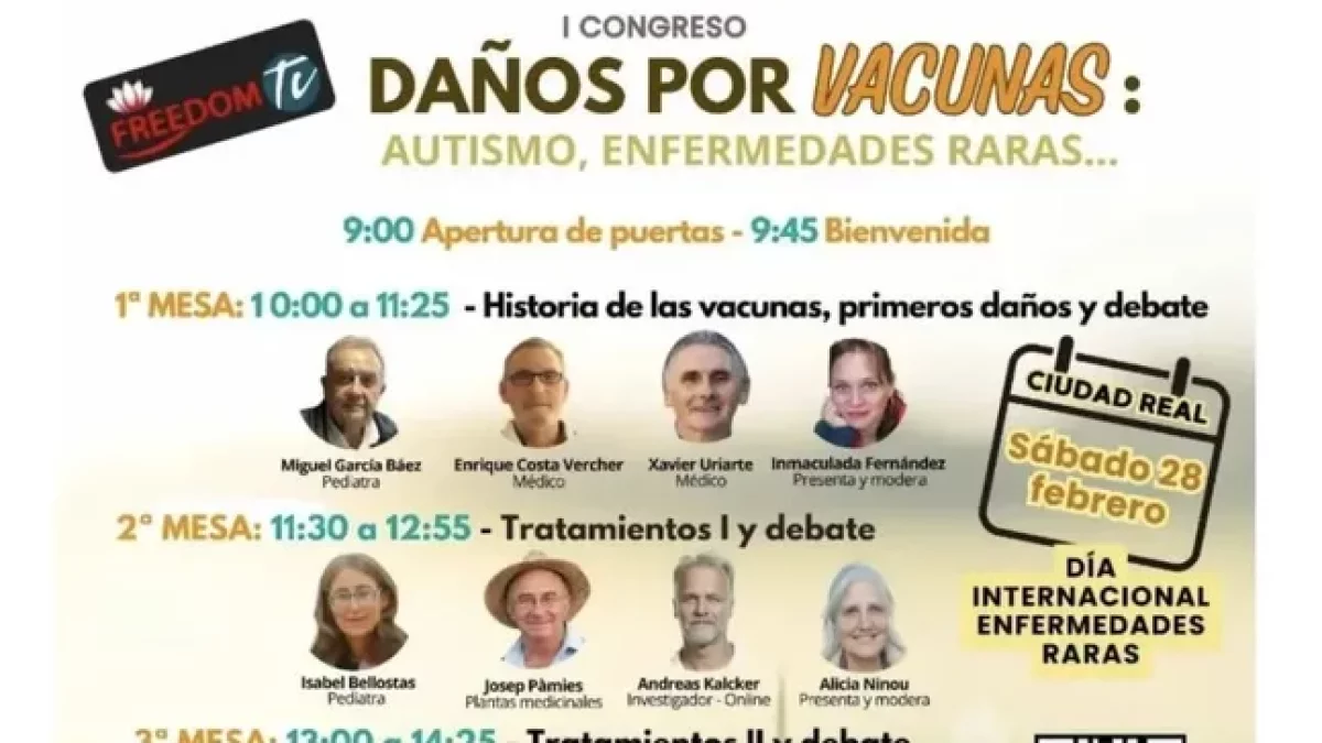 Cartel del congreso con Josep Pàmies como conferenciante.