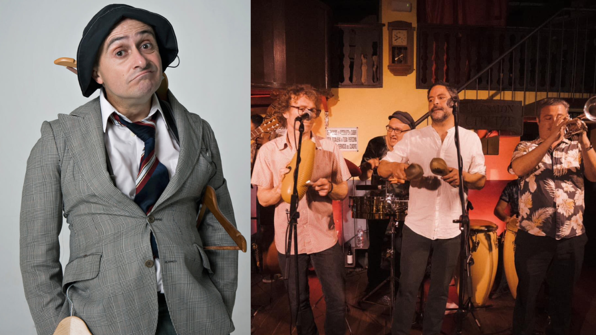 Pepe Viyuela, que actuarà a Balaguer, i la banda Sonsonite, que actuarà a la Festa Major d'Hivern d'Algerri.