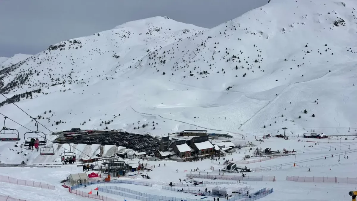Una vista de la pista marcada a l’estació de Boí Taüll, que acull la Copa del Món.