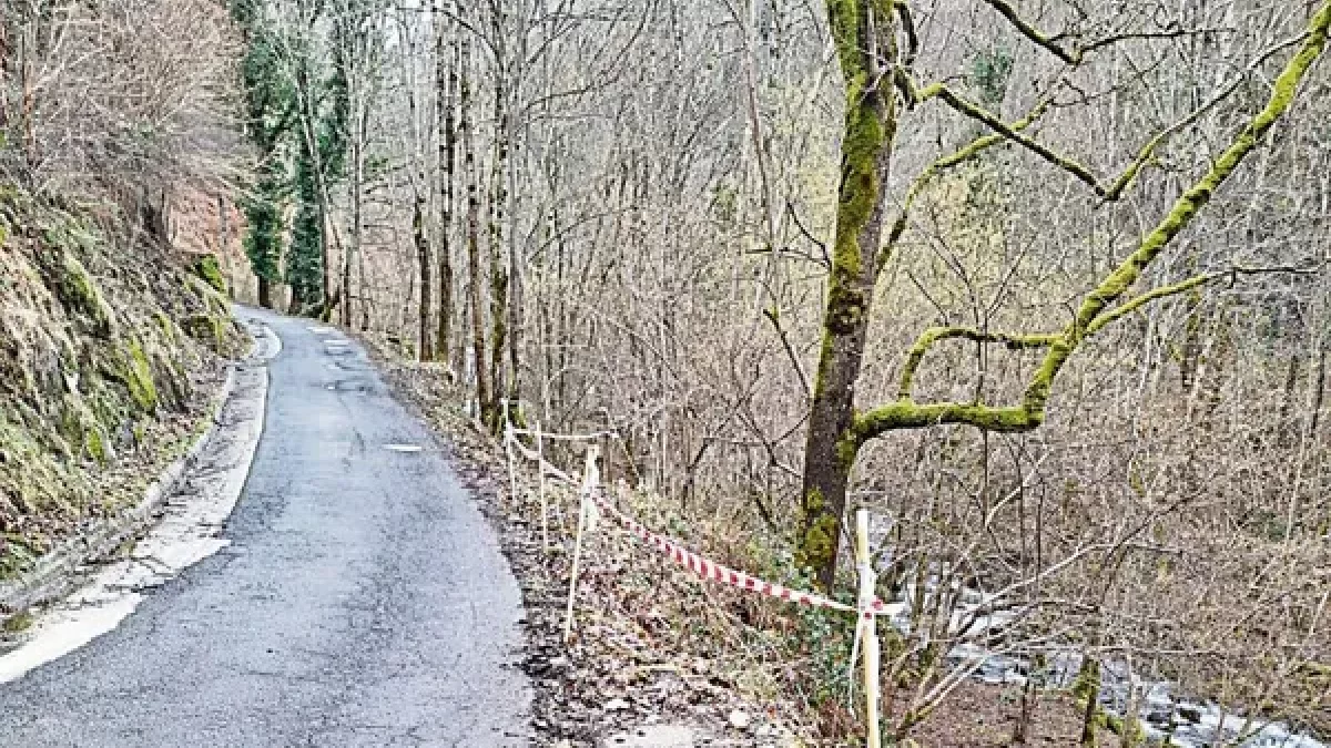 Un des trams dera via sense proteccion laterau tà evitar queigudes. - AJUNTAMENT DE CANEJAN