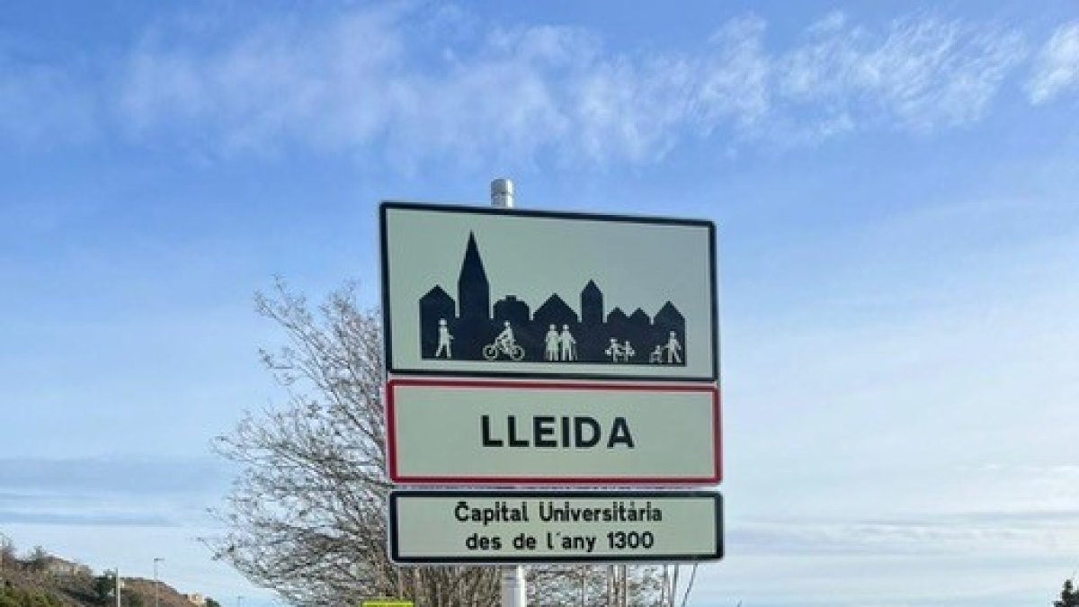 S'ha instal·lat nova senyalització a les entrades de Lleida per reforçar la marca de ciutat universitària