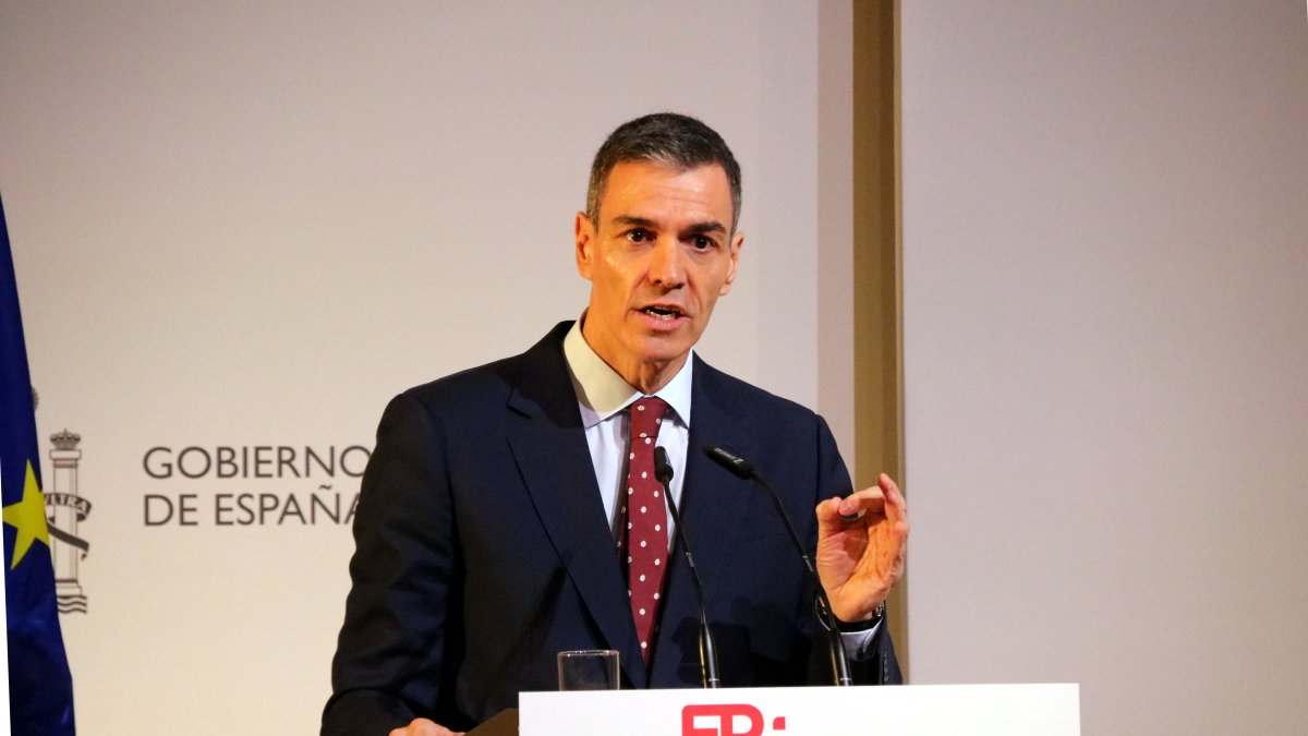 El presidente español, Pedro Sánchez, este miércoles en Madrid