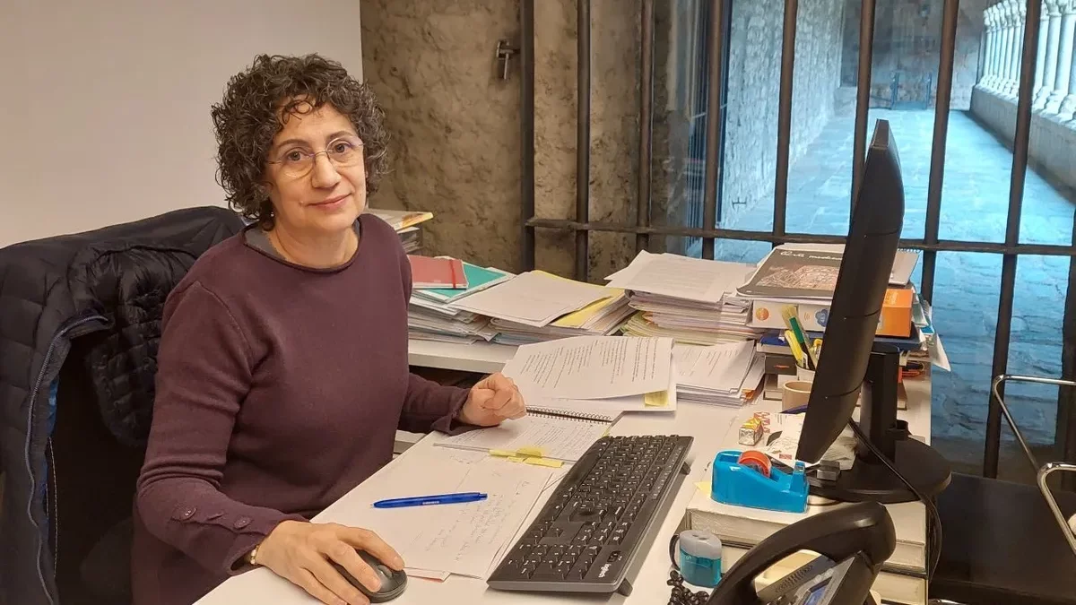 Teresa Font, la nueva directora del Museu Catedral, en su puesto de trabajo. - BISBAT D’URGELL