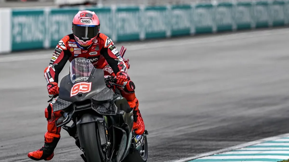 Marc Márquez, ayer en el segundo día del test de Sepang. - MOTOGP.COM