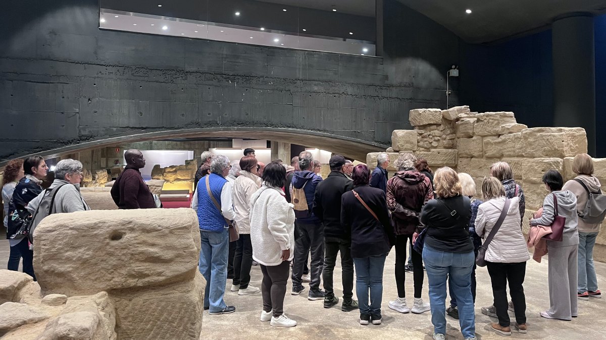 Imatge d'una de les visites a la Domus Romana de l'Auditori Municipal Enric Granados.