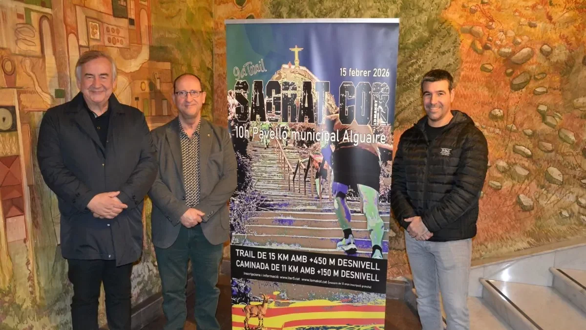 Joan Guillaumet, Fermí Masot i Jordi Terrado, durant la presentació de la cursa popular. - DIPUTACIÓ DE LLEIDA