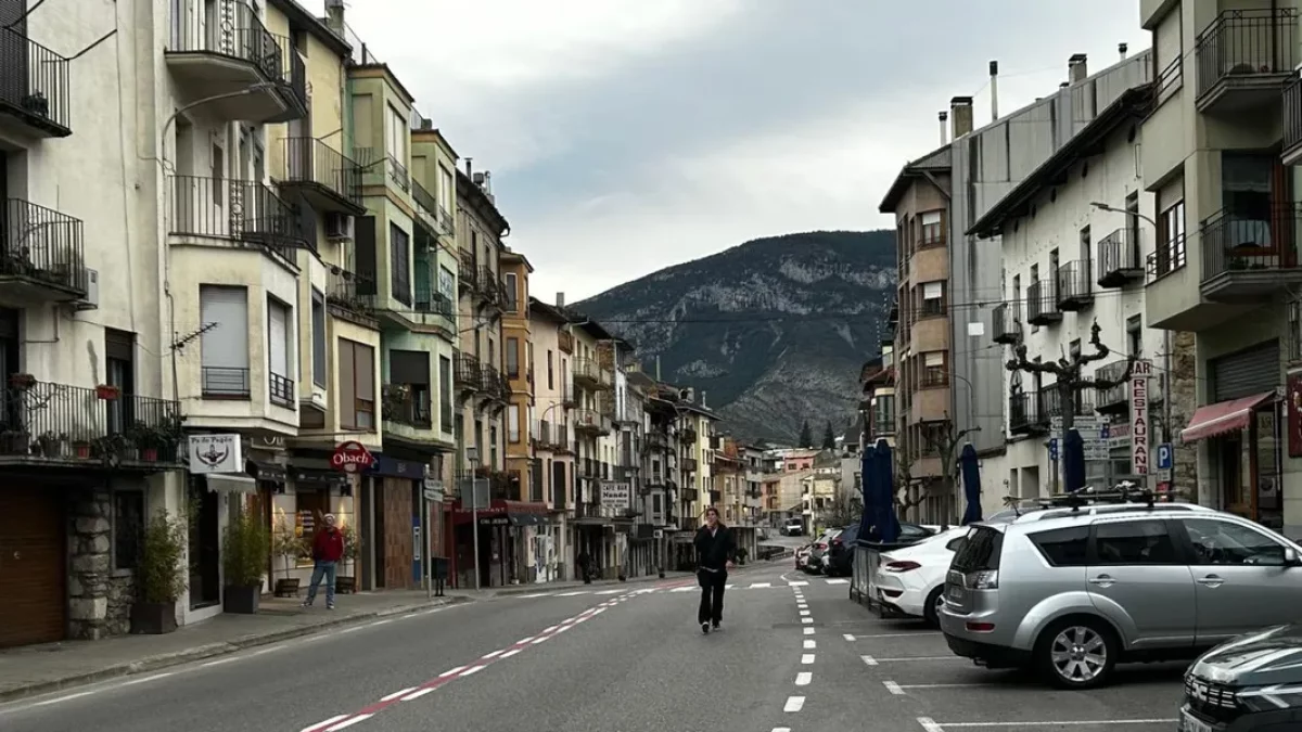 Imatge d’ahir de la travessia d’Organyà.